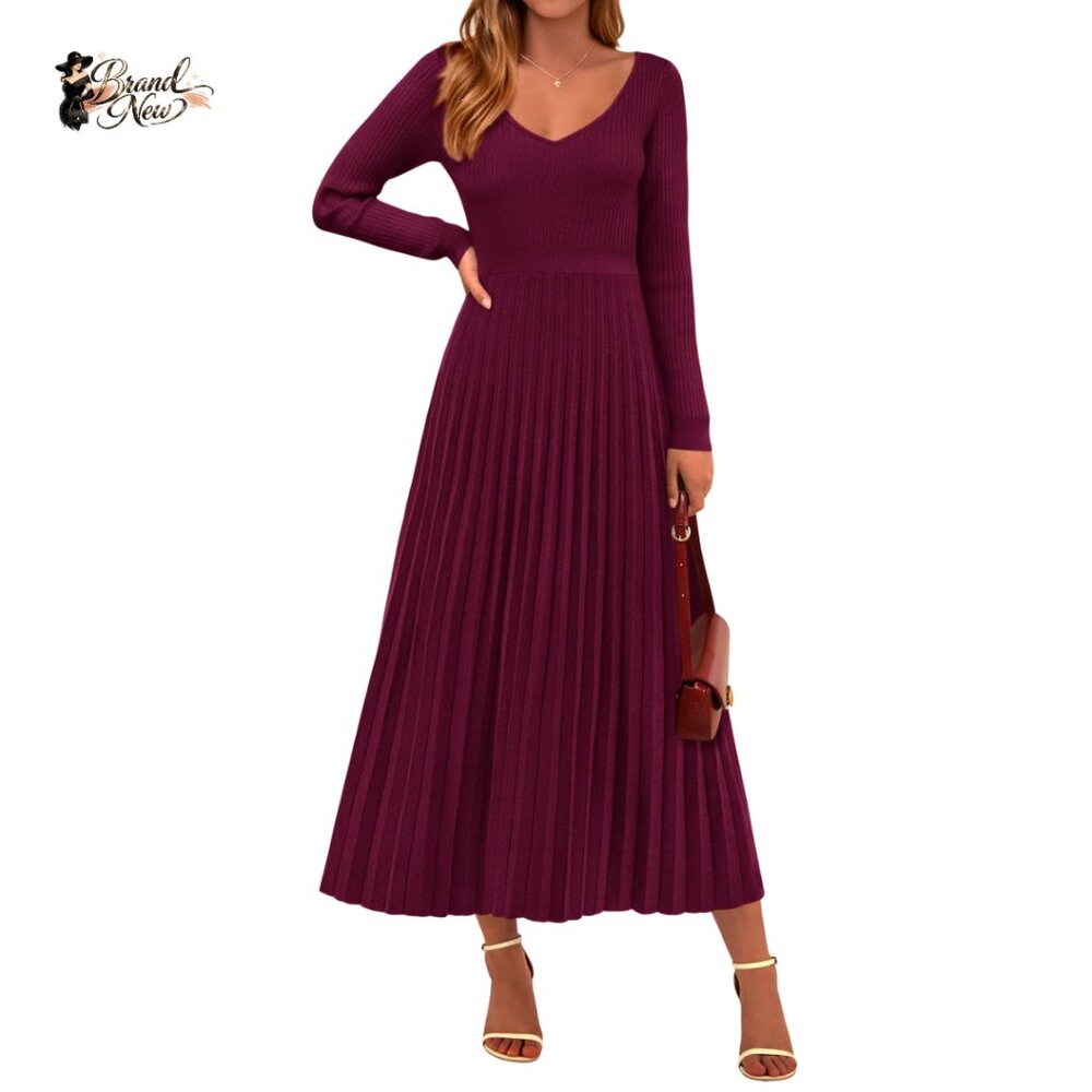 Viscose Polyester Polyamide Ribbed Knit Pleated M… - image 1